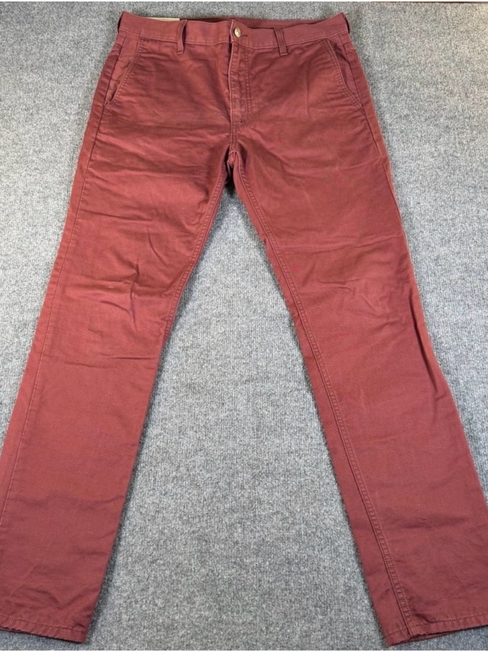 Levis 511 Slim Fit Pants Mens 34x34 Burgundy Maroon Cotton Chino 13151-0048